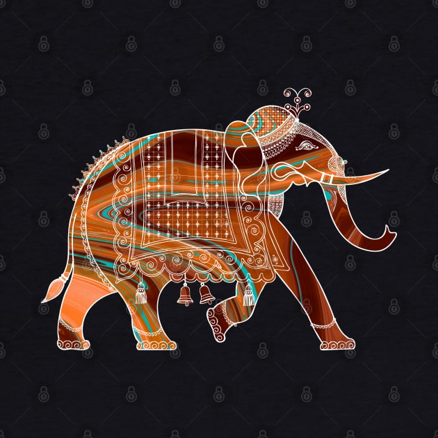 Colorful Elephant With An Ornate Illustration by VintCam